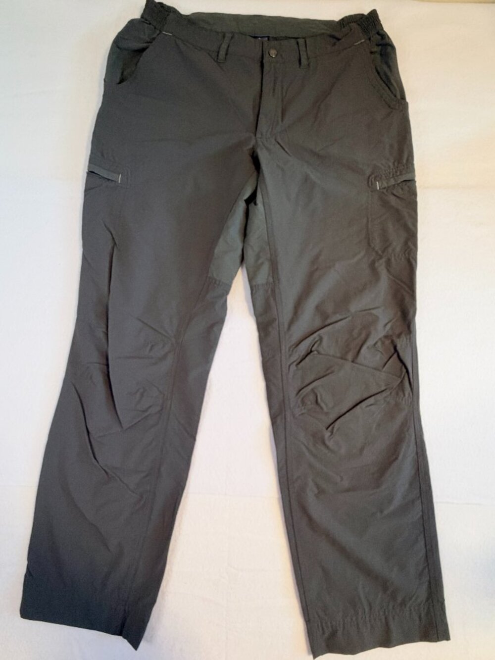 Patagonia Mens 36 Gray Nylon Hiking Pants Zip Pocket Outdoor RN51884